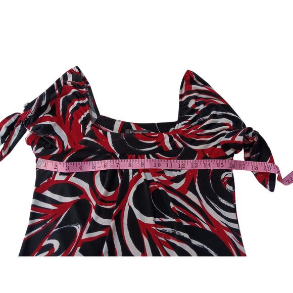 INC 2000s Y2K Top Blouse Petite S Stretch Square Neck Coquette Vamp Flirt Dressy - Picture 4 of 7